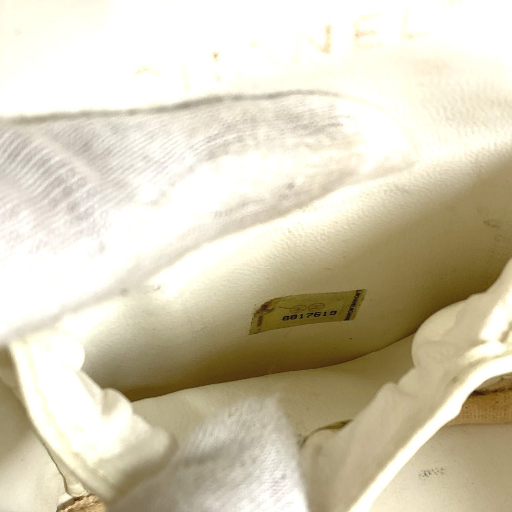 CHANEL A01998 CC ココマーク ロゴ バニティバッグ カバン バニティ ポーチ ハンドバッグ キャビアスキン レディース ホワイト