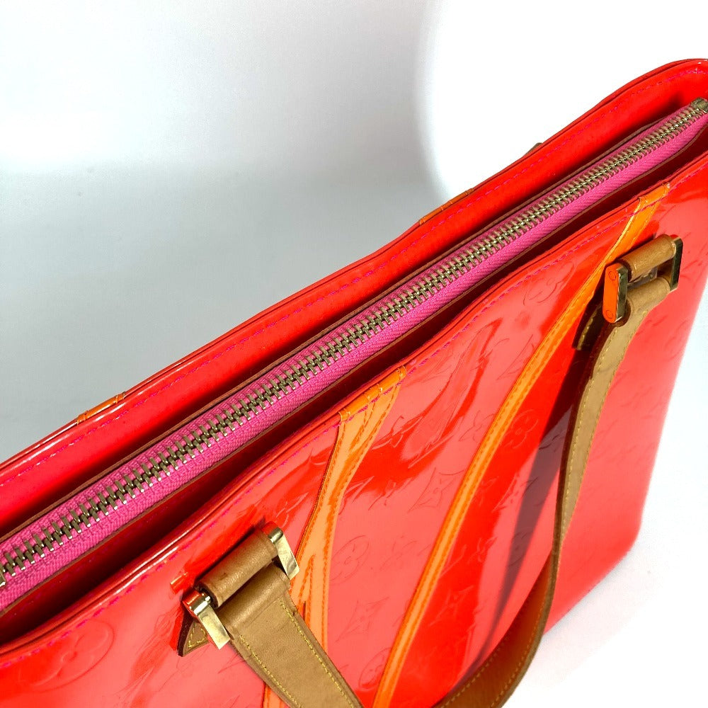 LOUIS VUITTON M91933 Monogram Vernis Fluo Houston Bolso Bolso de mano Bolso de hombro Monogram Vernis Canvas Unisex Fucsia Rosa