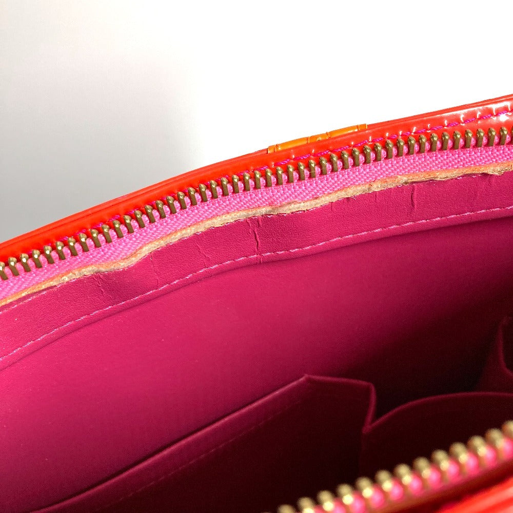 LOUIS VUITTON M91933 Monogram Vernis Fluo Houston Bolso Bolso de mano Bolso de hombro Monogram Vernis Canvas Unisex Fucsia Rosa