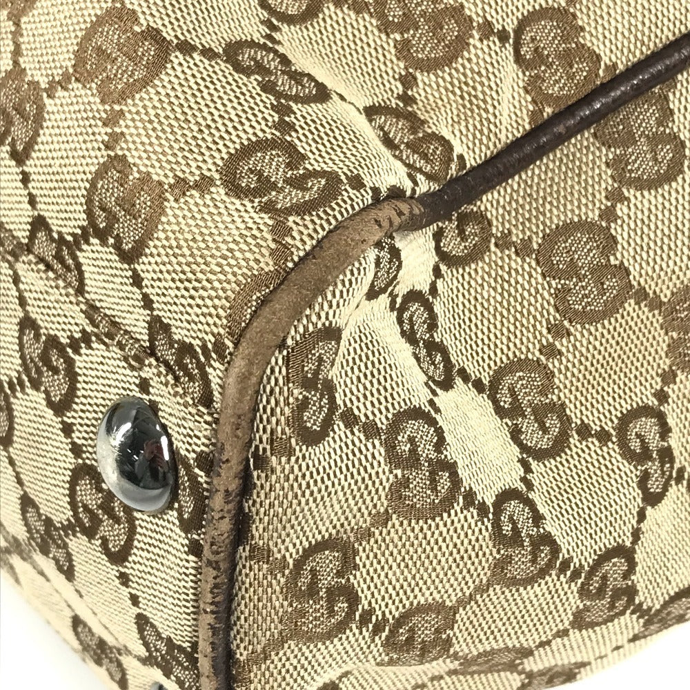 GUCCI 152601 GG Logo Vertical Tote Bag, Shoulder Bag, GG Canvas/Leather, Unisex, Beige