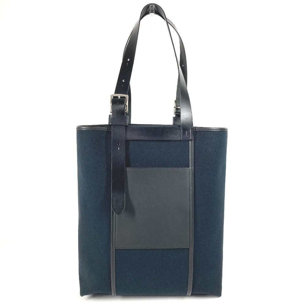 Hermes Etriviere Pocket 27 Bag Tote Bag Bahu Tote Vertikal Beg Totung Kanvas Uniseks Hitam