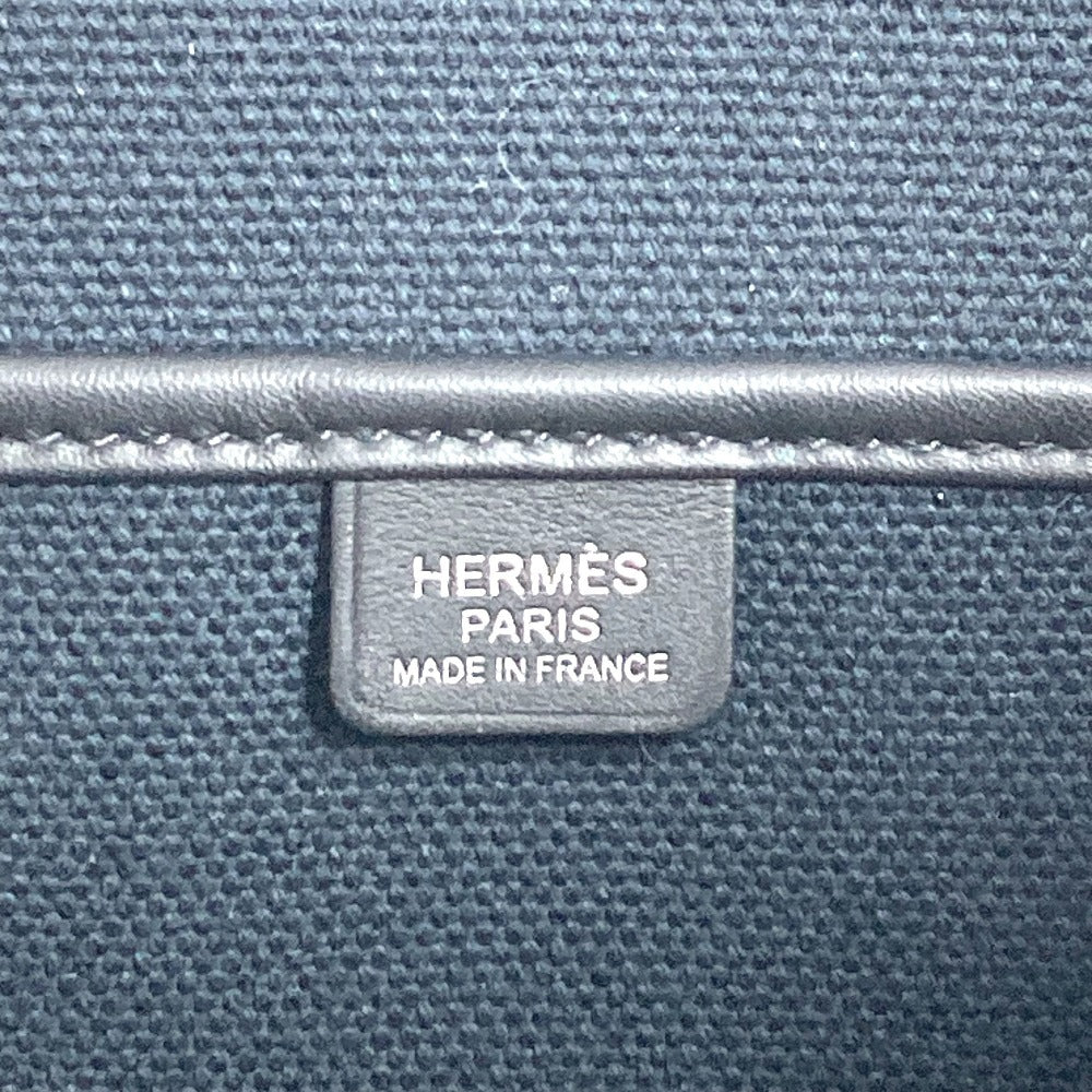 Hermes Etriviere Pocket 27 Bag Tote Bag Bahu Tote Vertikal Beg Totung Kanvas Uniseks Hitam