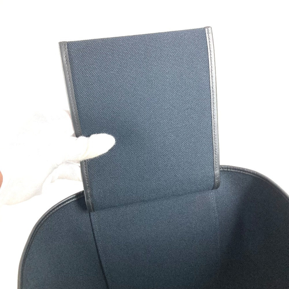 Hermes Etriviere Pocket 27 Bag Tote Bag Bahu Tote Vertikal Beg Totung Kanvas Uniseks Hitam