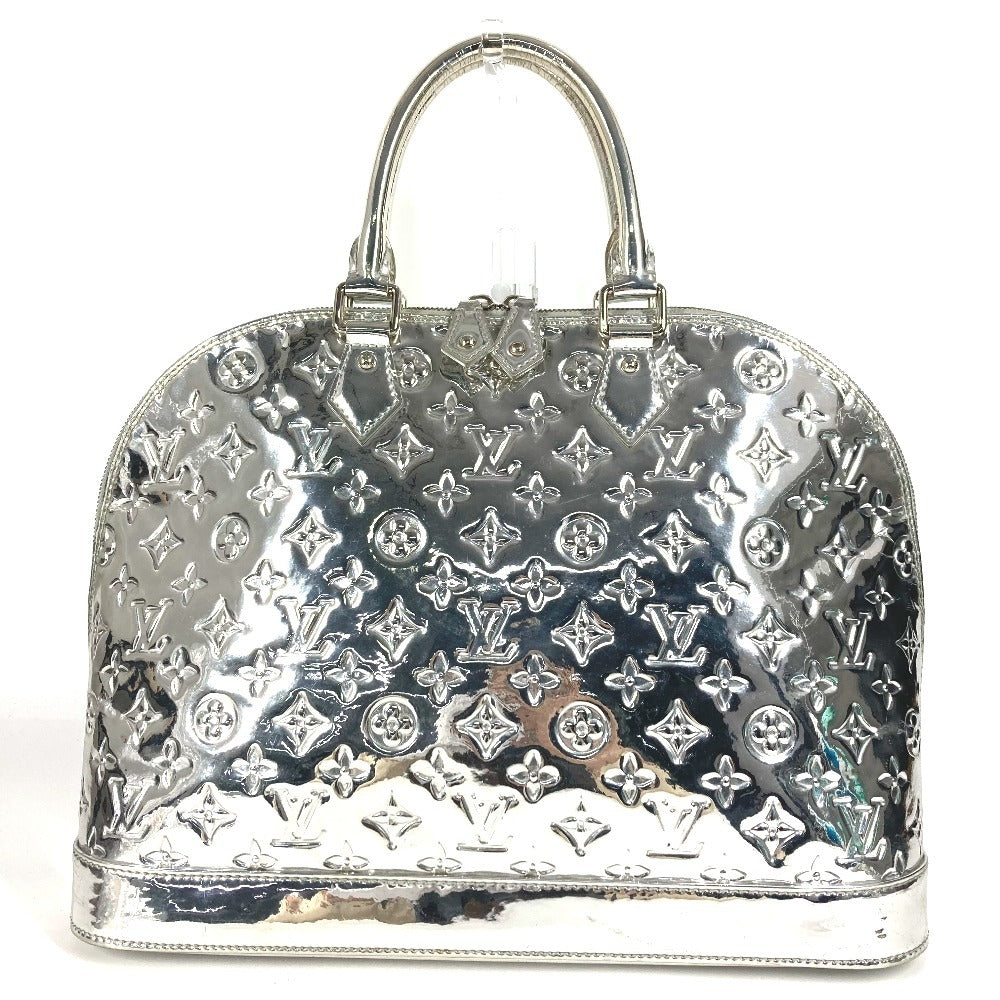 LOUIS VUITTON M95273 Monogram Miroir Alma GM Alma GM Mini Boston Bag Bag Tote Bag Bolso Cuero Unisex Argen Plata