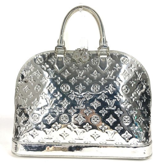 LOUIS VUITTON M95273 Monogram Miroir Alma GM Alma GM Mini Boston Bag Bag Tote Bag Bolso Cuero Unisex Argen Plata