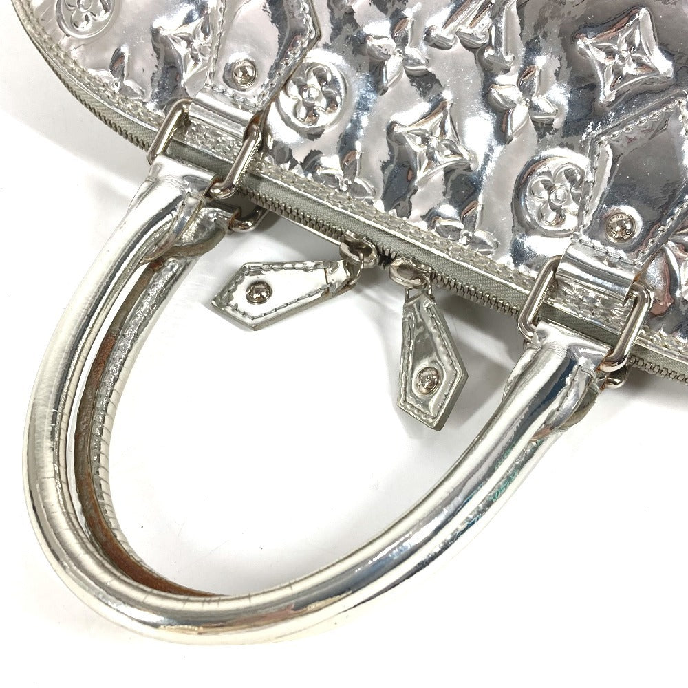 LOUIS VUITTON M95273 Monogram Miroir Alma GM Alma GM Mini Boston Bag Bag Tote Bag Bolso Cuero Unisex Argen Plata