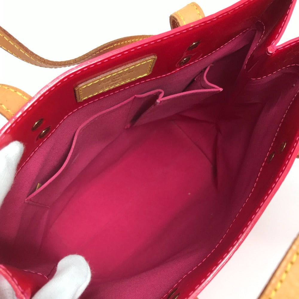 LOUIS VUITTON M91227 モノグラムヴェルニ リードMM リード MM カバン ハンドバッグ 縦型 トートバッグ モノグラムヴェルニ レディース フューシャピンク ピンク