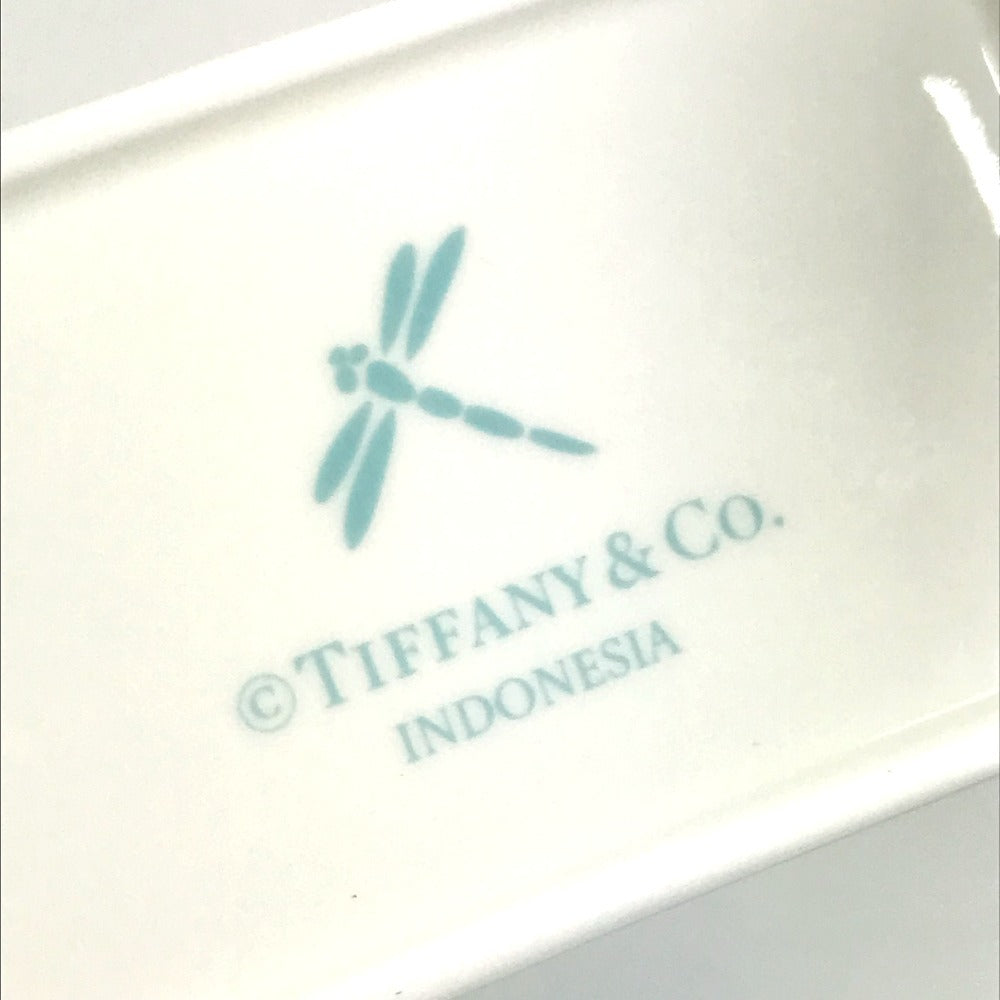 TIFFANY&Co. ショッピングバッグ型 ロゴ 雑貨 インテリア オブジェ 置物 ボックス 小物入れ 陶器 ユニセックス ブルー