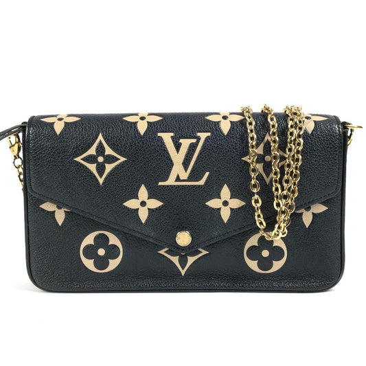 LOUIS VUITTON M82479 モノグラムアンプラント ポシェット･フェリシー ショルダーバッグ チェーンウォレット ロングウォレット 長財布 モノグラムアンプラントレザー レディース ノワール ブラック