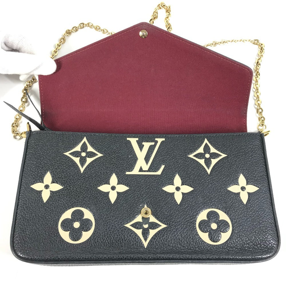 LOUIS VUITTON M82479 モノグラムアンプラント ポシェット･フェリシー ショルダーバッグ チェーンウォレット ロングウォレット 長財布 モノグラムアンプラントレザー レディース ノワール ブラック