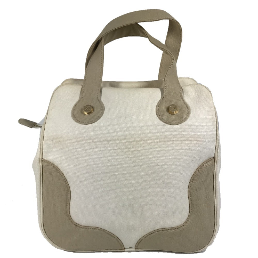 CHANEL CC ココマーク ロゴ マシュマロ カバン トートバッグ ハンドバッグ キャンバス レディース ベージュ