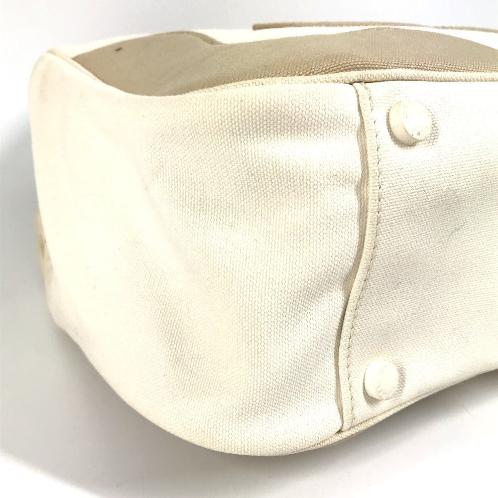 CHANEL CC ココマーク ロゴ マシュマロ カバン トートバッグ ハンドバッグ キャンバス レディース ベージュ