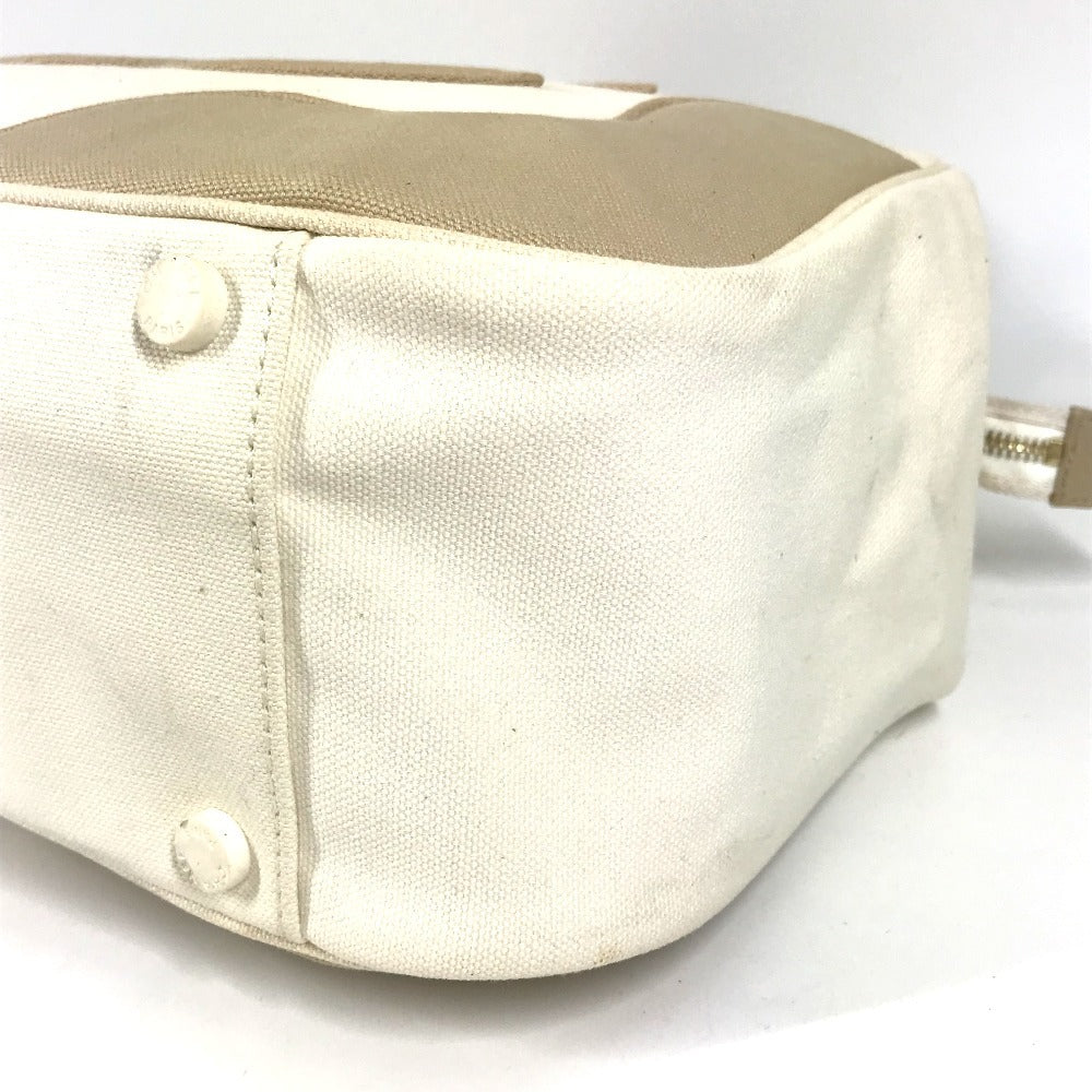 CHANEL CC ココマーク ロゴ マシュマロ カバン トートバッグ ハンドバッグ キャンバス レディース ベージュ