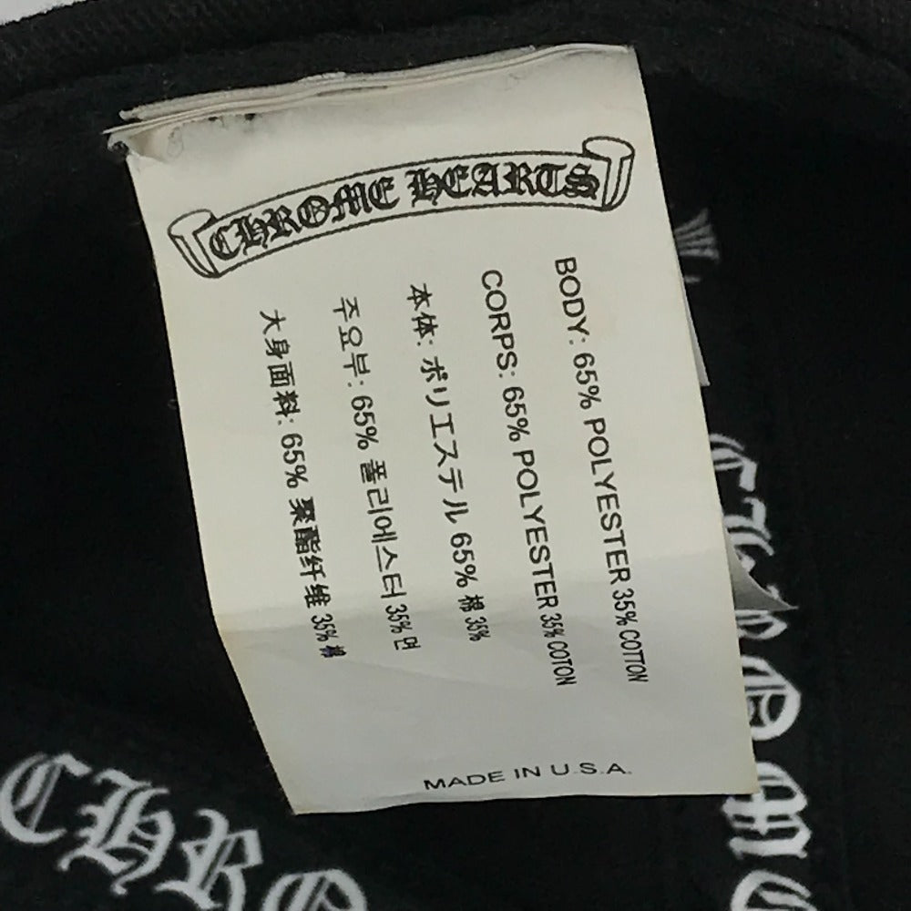 CHROME HEARTS CHロゴ バイカラー 帽子 キャップ帽 ベースボール キャップ コットン ユニセックス ブラック