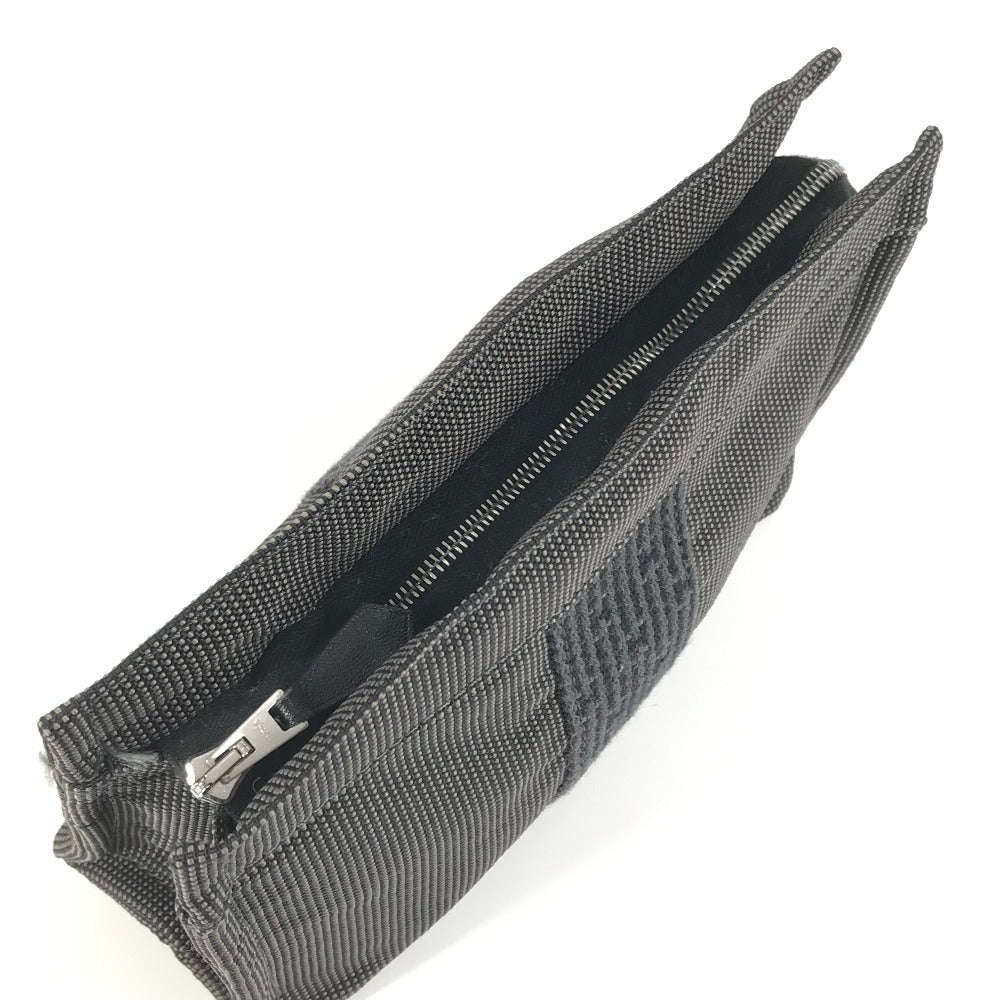 HERMES エールライン ポーチPM ポーチ PM セカンドバッグ クラッチバッグ カバン マルチポーチ ポーチ キャンバス ユニセックス グレー