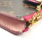LOUIS VUITTON M67494 モノグラム ポルトカルト・ジップ フラワーチャーム 小銭入れ 財布 コインケース モノグラムキャンバス レディース ピンク