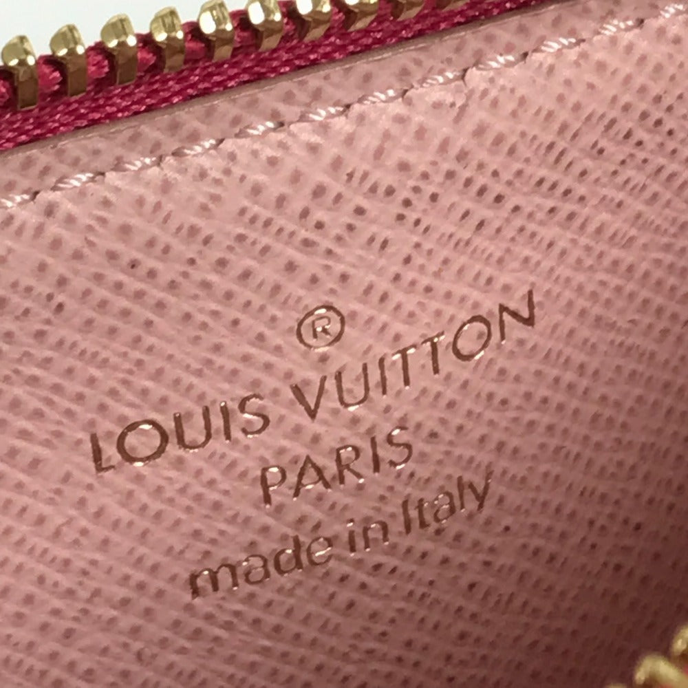 LOUIS VUITTON M67494 モノグラム ポルトカルト・ジップ フラワーチャーム 小銭入れ 財布 コインケース モノグラムキャンバス レディース ピンク