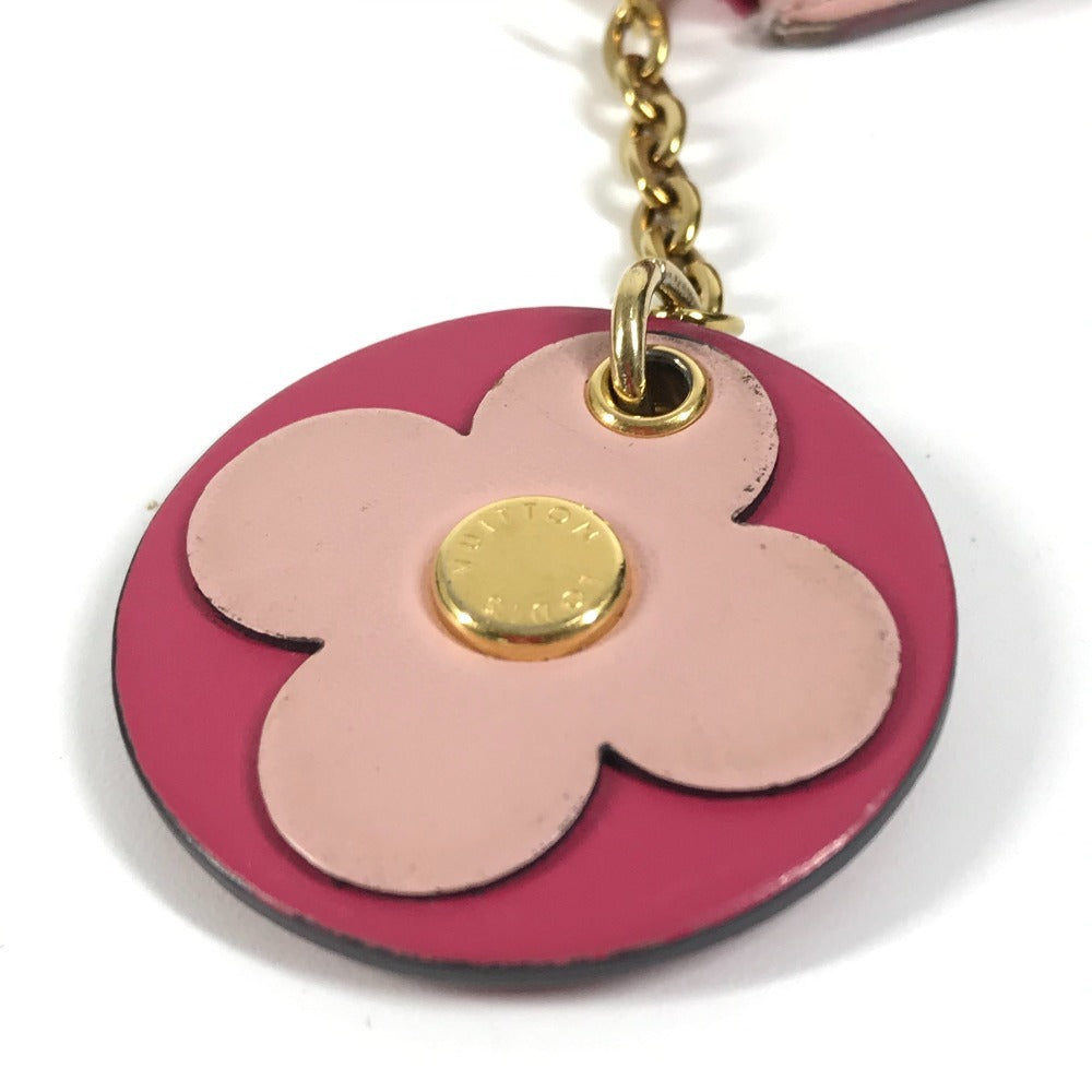 LOUIS VUITTON M67494 モノグラム ポルトカルト・ジップ フラワーチャーム 小銭入れ 財布 コインケース モノグラムキャンバス レディース ピンク