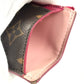 LOUIS VUITTON M67494 モノグラム ポルトカルト・ジップ フラワーチャーム 小銭入れ 財布 コインケース モノグラムキャンバス レディース ピンク