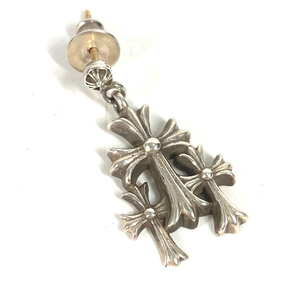 CHROME HEARTS Three Cross 3 CH CROSS DROP Triple CH Cross Accessory Earrings SV925 Unisex Silver