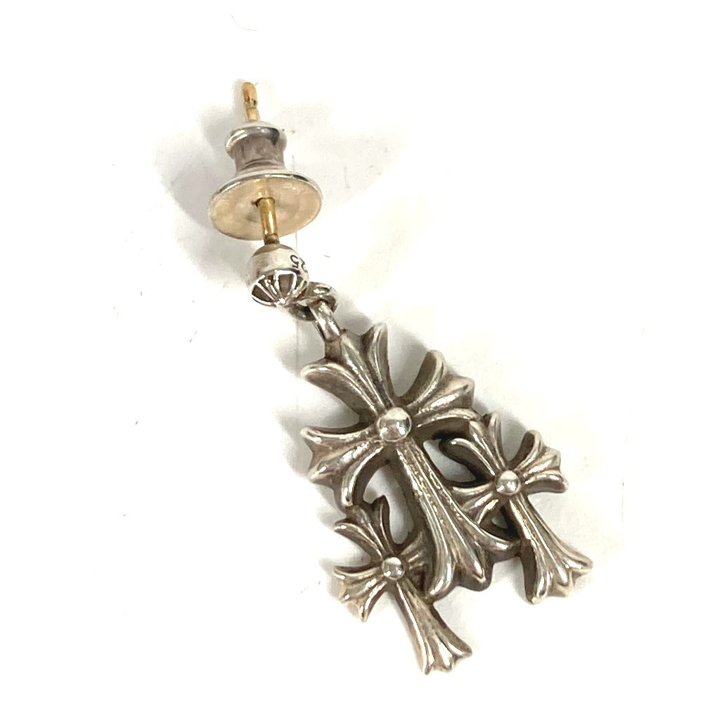 CHROME HEARTS Three Cross 3 CH CROSS DROP Triple CH Cross Accessory Earrings SV925 Unisex Silver