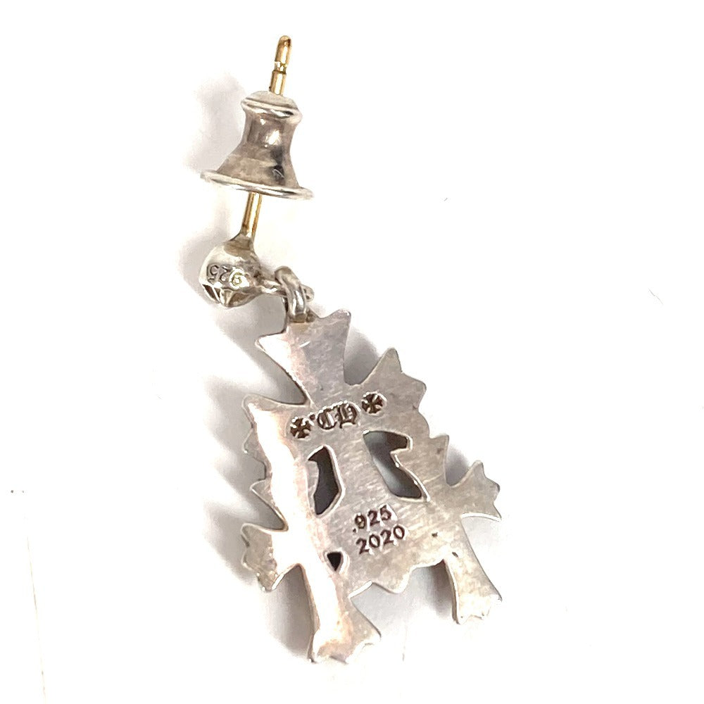 CHROME HEARTS Three Cross 3 CH CROSS DROP Triple CH Cross Accessory Earrings SV925 Unisex Silver
