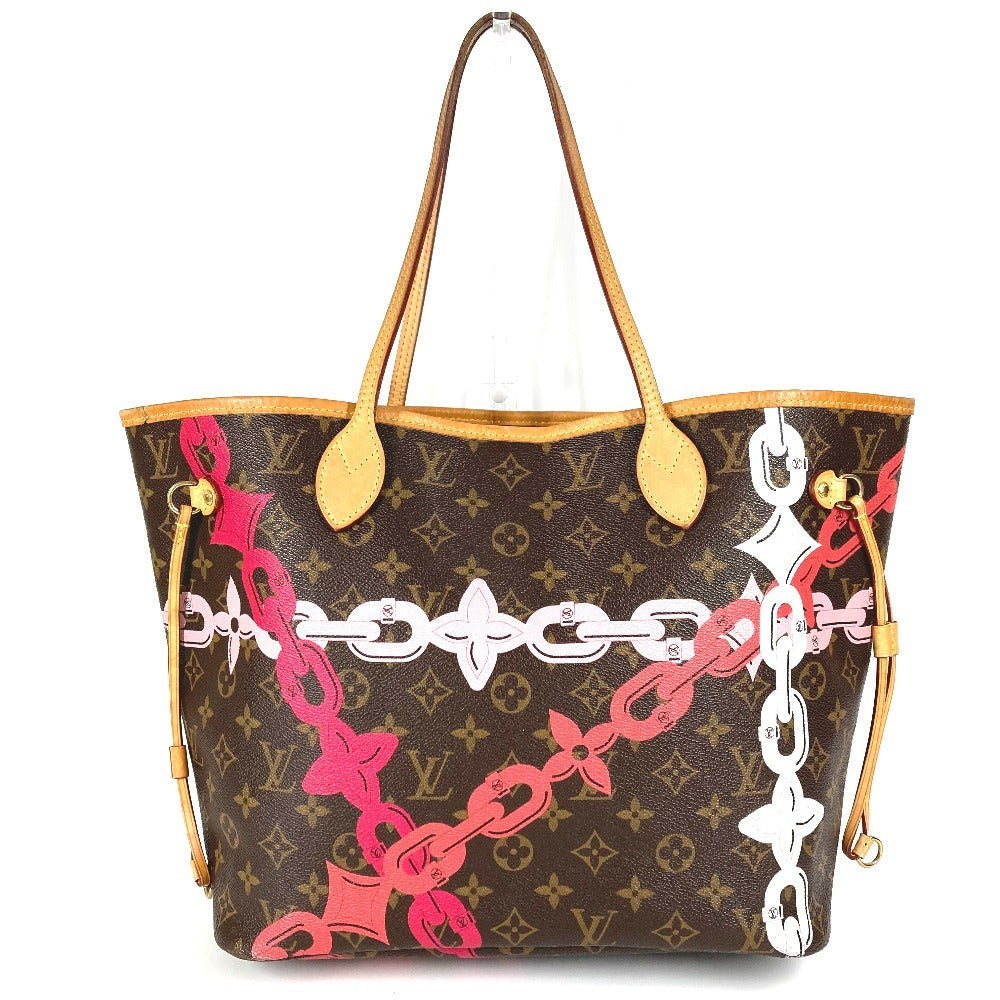 LOUIS VUITTON M41991 Monogram Bay Neverfull MM Neverfull MM Tote Bag Bag Shoulder Chain Shoulder Bag Monogram Canvas Unisex Pink
