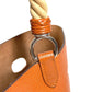 HERMES Manjoir MM Shoulder Handbag, Bucket-Shaped, with Rope Handles, Taurillon Clemence Leather, Orange, for Women