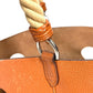 HERMES Manjoir MM Shoulder Handbag, Bucket-Shaped, with Rope Handles, Taurillon Clemence Leather, Orange, for Women