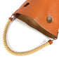 HERMES Manjoir MM Shoulder Handbag, Bucket-Shaped, with Rope Handles, Taurillon Clemence Leather, Orange, for Women