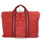 HERMES Four Toe Porte de Cuman Bag Tote Bag Handbag Business Bag Canvas Unisex Wine Red