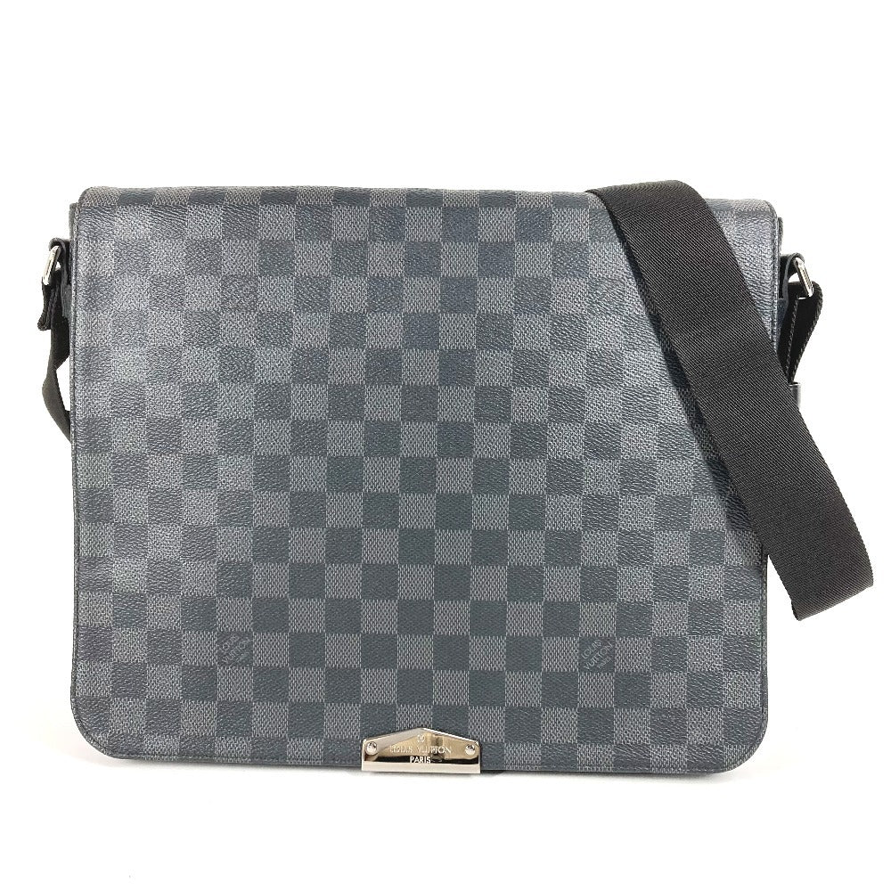 LOUIS VUITTON N40350 Damier Graphite District MM NV2 Crossbody Bag Messenger Bag Shoulder Bag Damier Graphite Canvas Unisex Black
