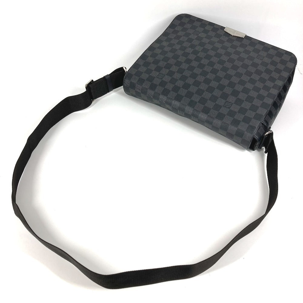 LOUIS VUITTON N40350 Damier Graphite District MM NV2 Crossbody Bag Messenger Bag Shoulder Bag Damier Graphite Canvas Unisex Black