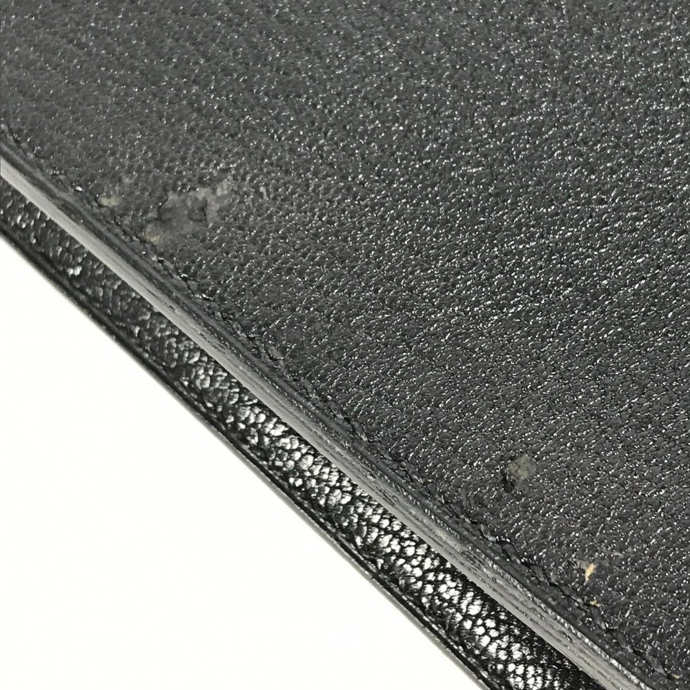 HERMES ポーチ カバン サックアデペッシュ アクセサリー クラッチバッグ レザー ユニセックス ブラック