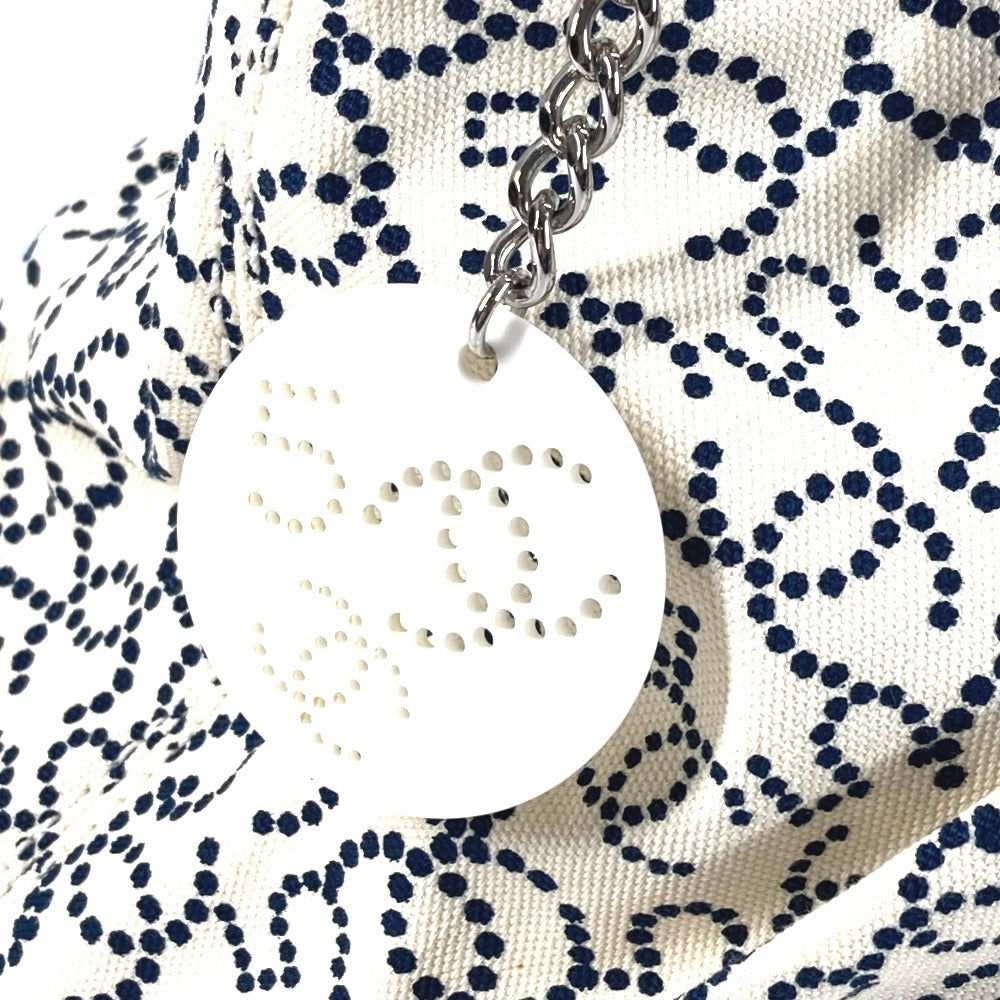 CHANEL アラベスク カバン トートバッグ ハンドバッグ キャンバス レディース ホワイト