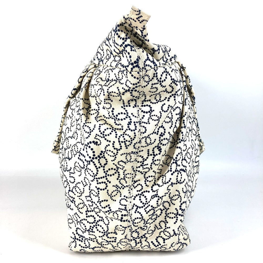 CHANEL アラベスク カバン トートバッグ ハンドバッグ キャンバス レディース ホワイト