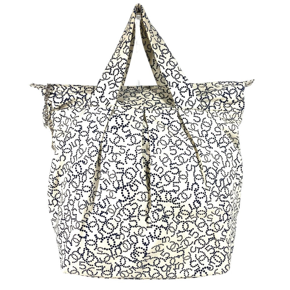 CHANEL アラベスク カバン トートバッグ ハンドバッグ キャンバス レディース ホワイト