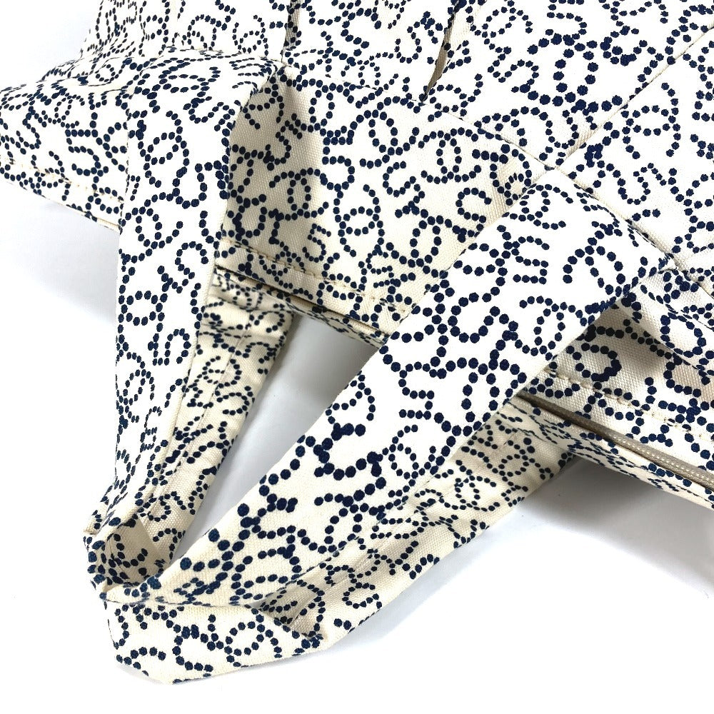 CHANEL アラベスク カバン トートバッグ ハンドバッグ キャンバス レディース ホワイト