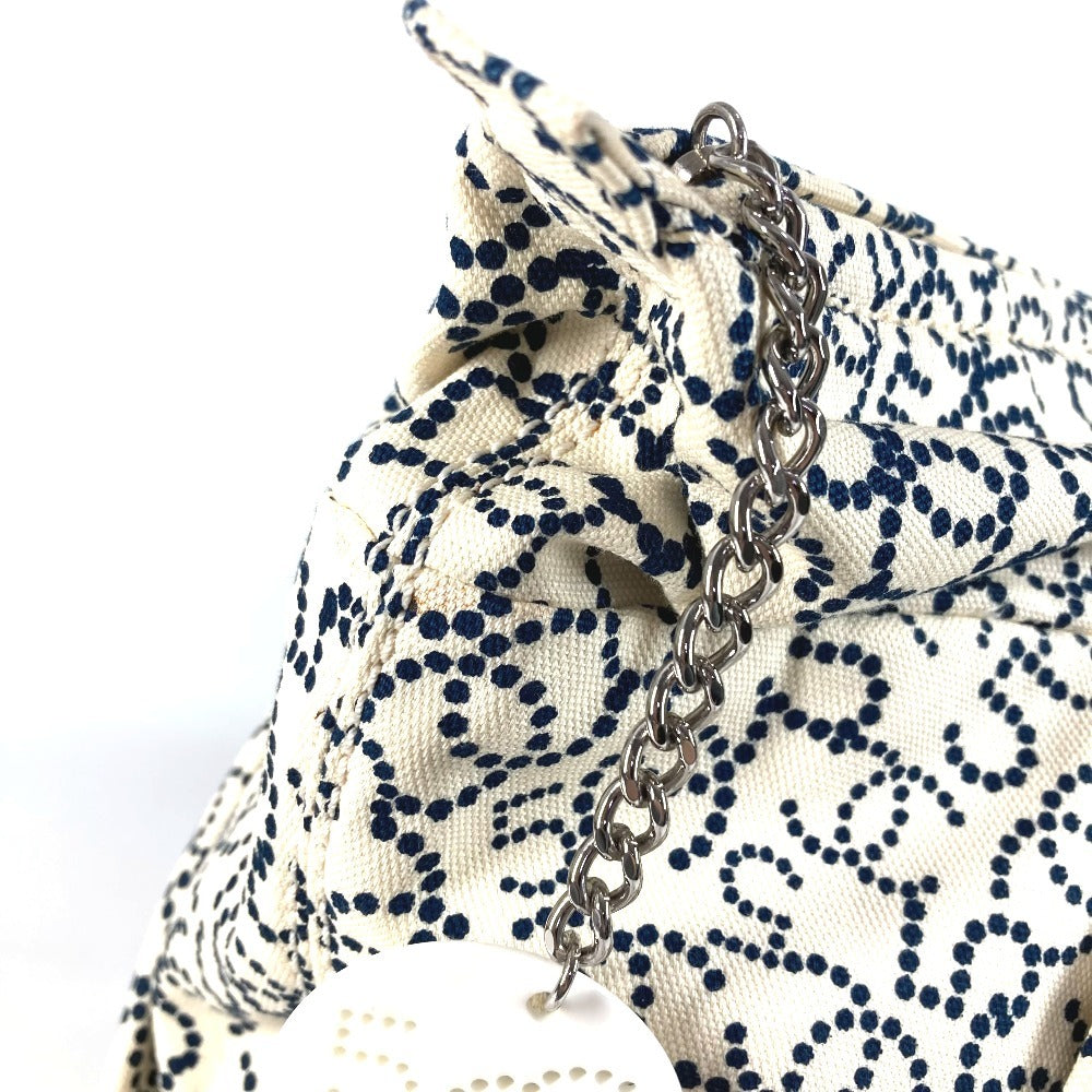 CHANEL アラベスク カバン トートバッグ ハンドバッグ キャンバス レディース ホワイト