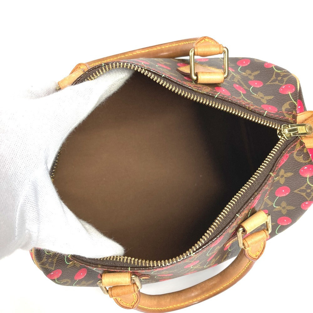 LOUIS VUITTON M95009 モノグラムチェリー 村上隆 スピーディ25 スピーディ 25 カバン ミニボストンバッグ ハンドバッグ モノグラムチェリーキャンバス レディース レッド