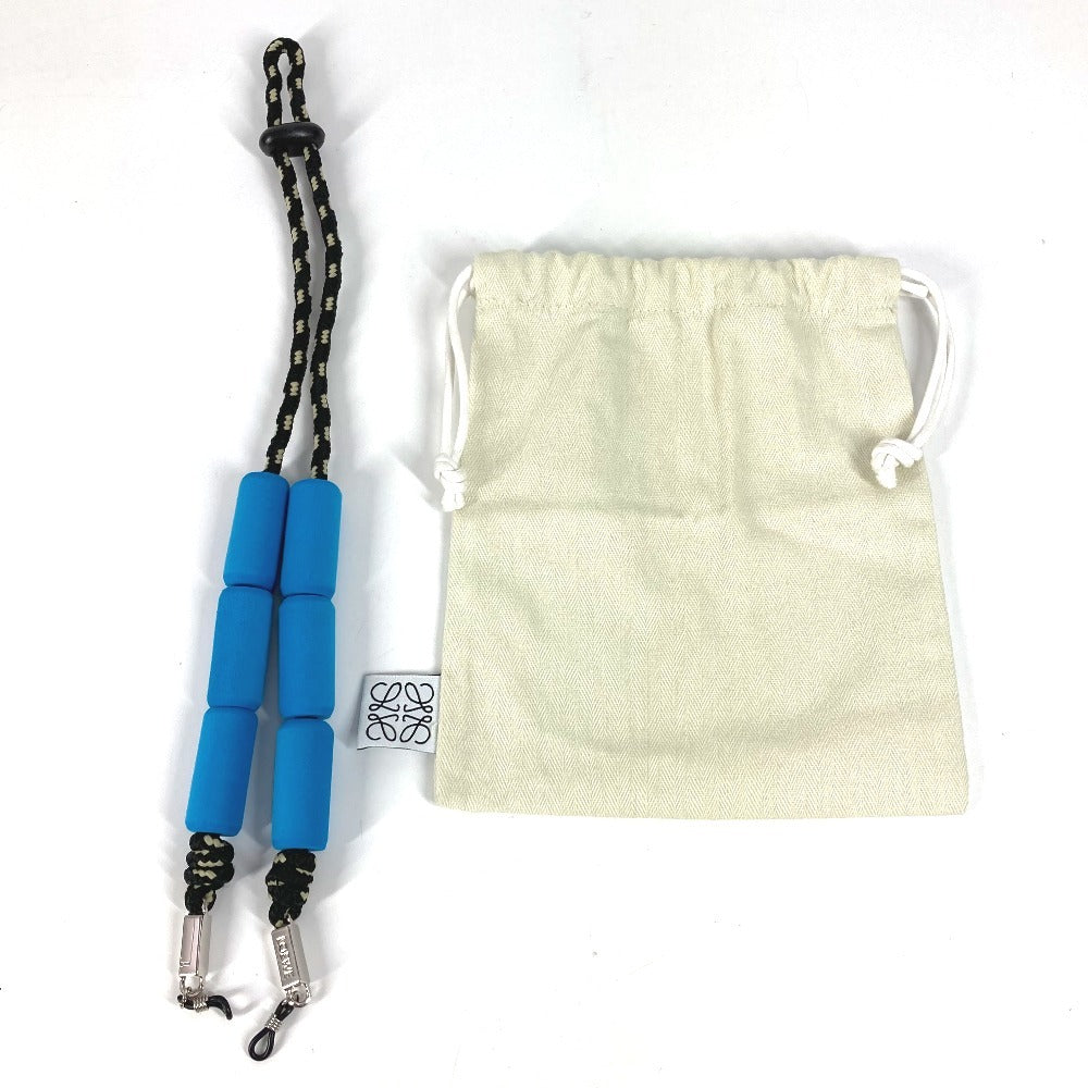 LOEWE メガネ用 サングラス 眼鏡 ストラップ キャンバス ユニセックス ブラック