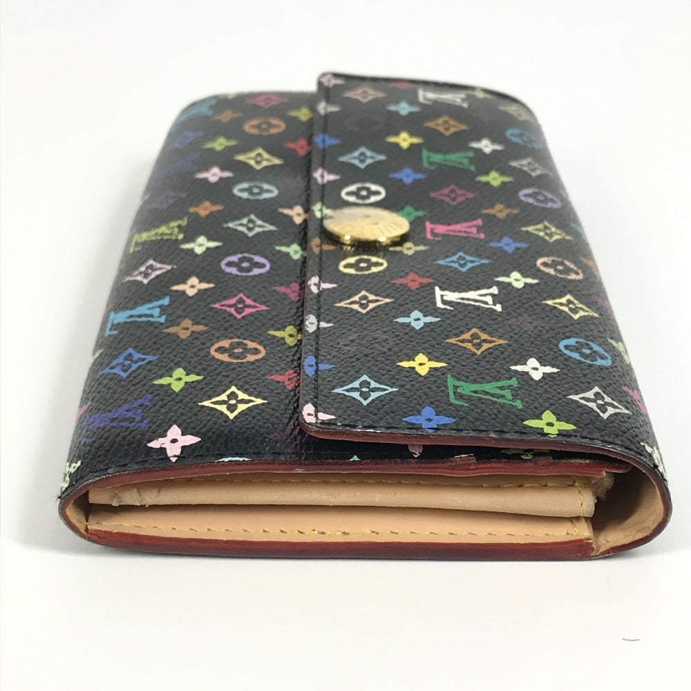LOUIS VUITTON M93747 モノグラムマルチカラー ポルトフォイユ サラ 財布 ウォレット フラップ ロングウォレット 長財布 モノグラムマルチカラーキャンバス レディース ノワール ブラック