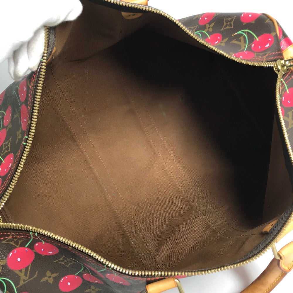 LOUIS VUITTON M95011 モノグラムチェリー 村上隆 キーポル45 キーポル 45 カバン 旅行バッグ トラベルバッグ ボストンバッグ モノグラムチェリーキャンバス レディース ブラウン