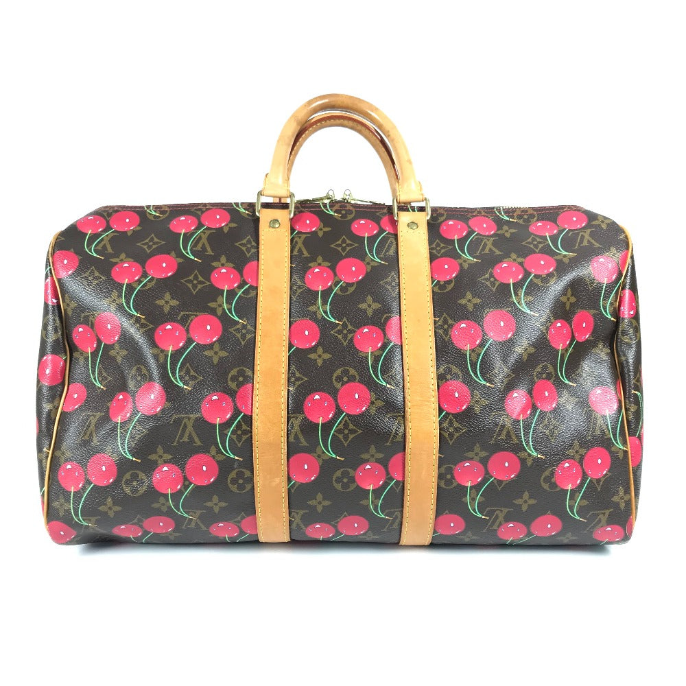 LOUIS VUITTON M95011 モノグラムチェリー 村上隆 キーポル45 キーポル 45 カバン 旅行バッグ トラベルバッグ ボストンバッグ モノグラムチェリーキャンバス レディース ブラウン
