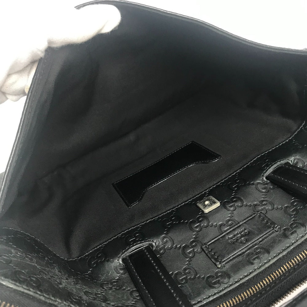 GUCCI 152604 ハンドバッグ 書類バッグ グッチシマ GG ロゴ ビジネスバッグ カバン トートバッグ ブリーフケース シマレザー メンズ ブラック