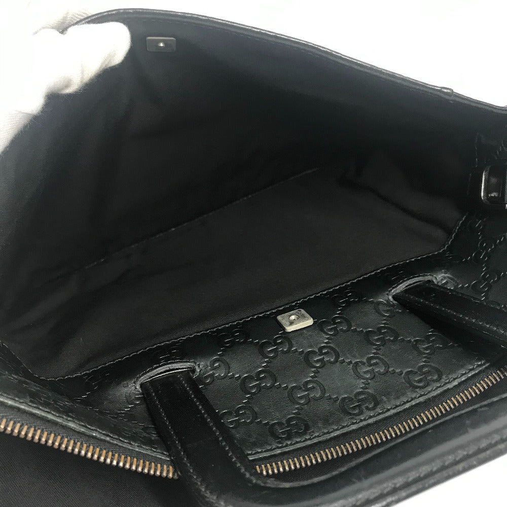 GUCCI 152604 Handbag, Document Bag, Guccissima GG Logo Business Bag, Tote Bag, Briefcase, Shimmer Leather, Men's, Black