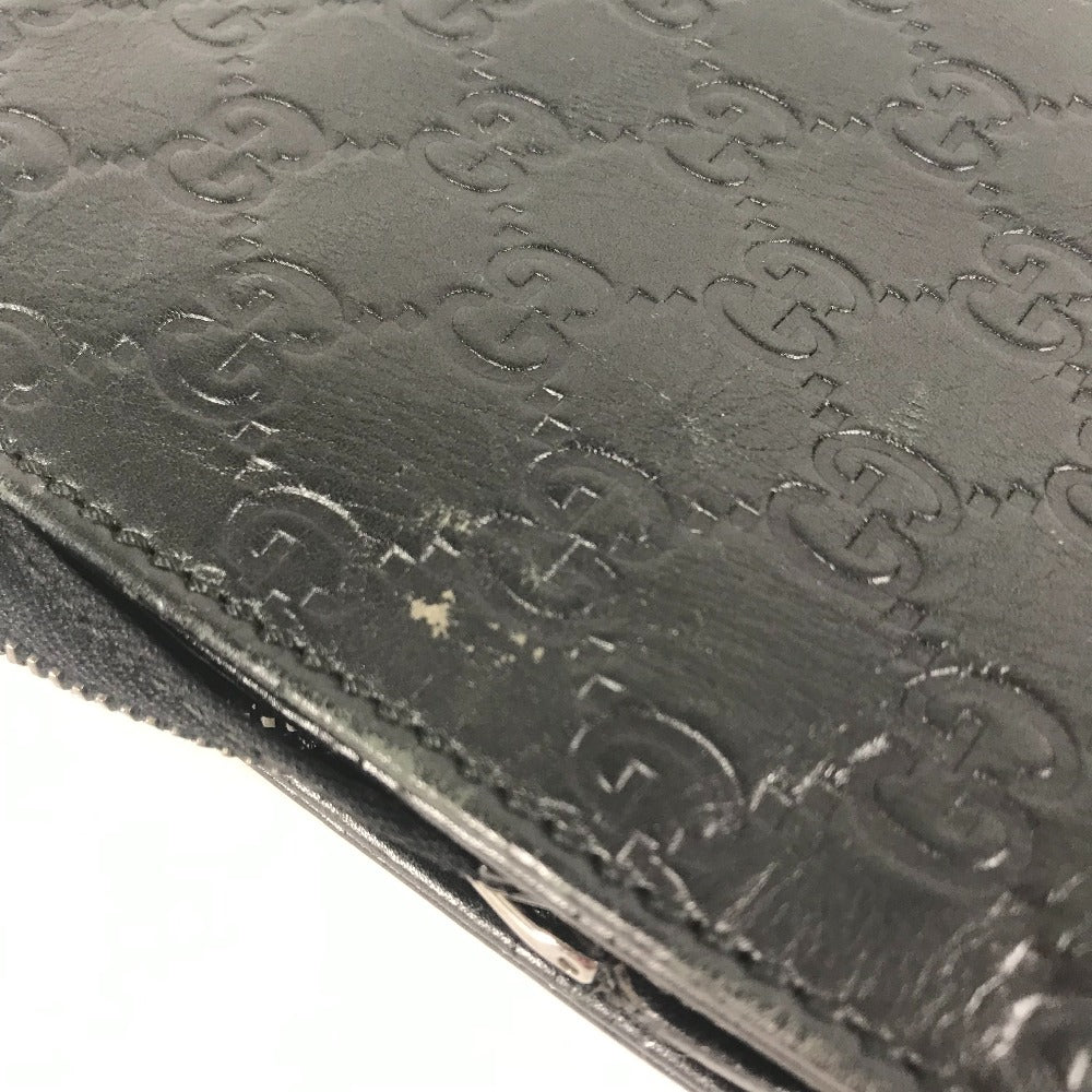 GUCCI 152604 ハンドバッグ 書類バッグ グッチシマ GG ロゴ ビジネスバッグ カバン トートバッグ ブリーフケース シマレザー メンズ ブラック