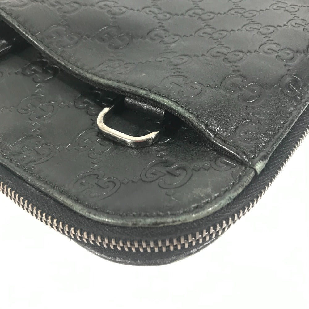 GUCCI 152604 ハンドバッグ 書類バッグ グッチシマ GG ロゴ ビジネスバッグ カバン トートバッグ ブリーフケース シマレザー メンズ ブラック