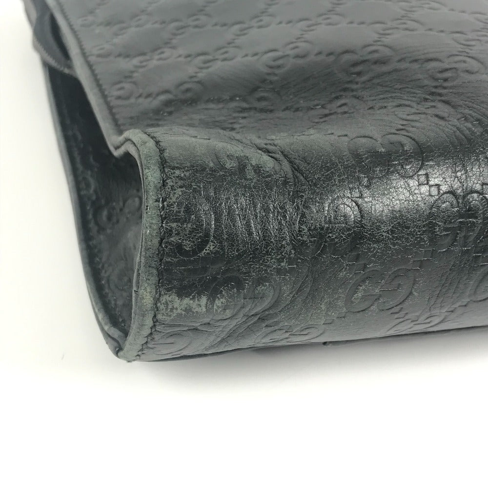 GUCCI 152604 ハンドバッグ 書類バッグ グッチシマ GG ロゴ ビジネスバッグ カバン トートバッグ ブリーフケース シマレザー メンズ ブラック