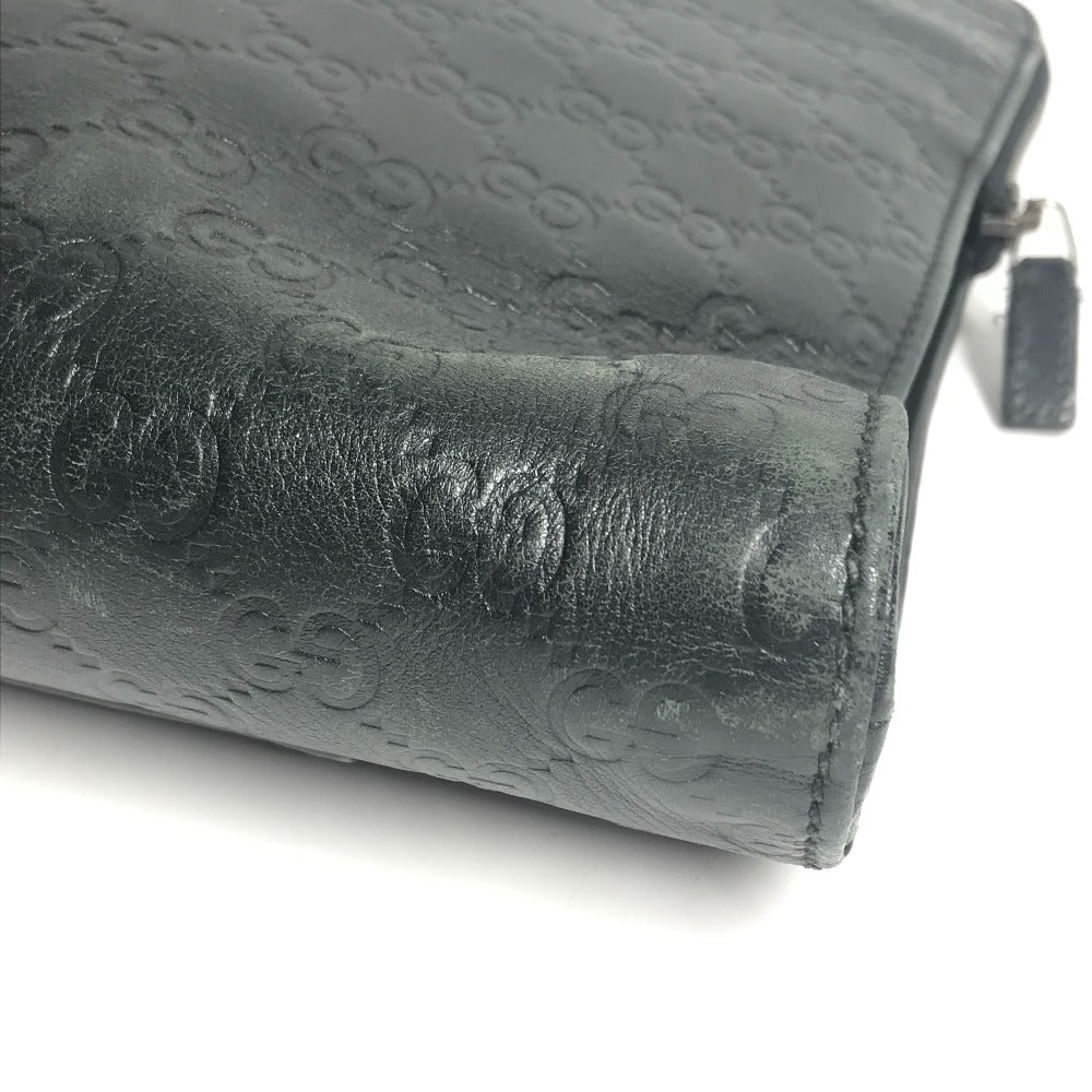 GUCCI 152604 ハンドバッグ 書類バッグ グッチシマ GG ロゴ ビジネスバッグ カバン トートバッグ ブリーフケース シマレザー メンズ ブラック